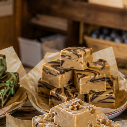 Peanut butter chocolate swirl fudge